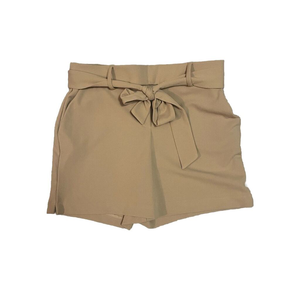 Jules & Leopold Brown Tan Professional Cute Shorts Cloth Bowtie Sz M